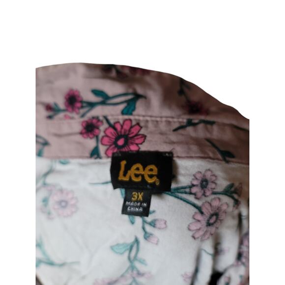 Lee women's plus‎ size 3XL blouse top button down casual - Picture 4 of 7